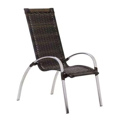 Kit 4 Cadeiras Em Alumínio Varanda Piscina Externa E Mesa De Pedra Ferro