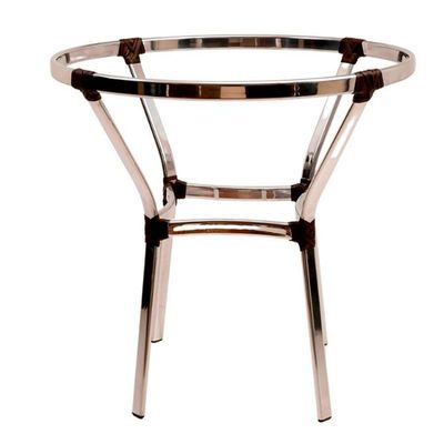 Mesa Ascoli Em Alumínio 70cm Altura X 80cm Trama Original Pedra Ferro