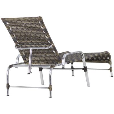 3 Espreguiçadeiras Catar Com Mesa Garden Para Piscina Trama Capuccino