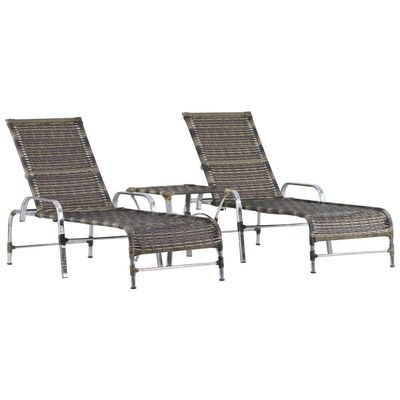 4 Cadeiras + 2 Mesa + 2 Espreguiçadeiras + 1 Chaise Trama Capuccino