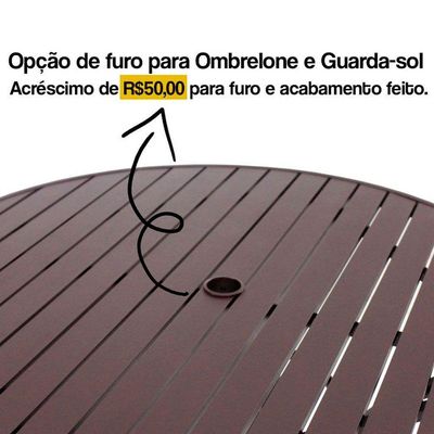 Mesa Ascoli Em Alumínio Trama Original Preto