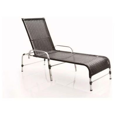 Kit Espreguiçadeiras Catar E Mesa Garden Confortável Trama Preto