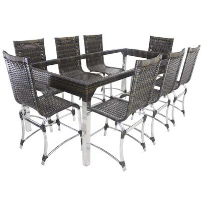 Conjunto De 8 Cadeiras E Mesa De Jantar Haiti Trama Original Pedra Ferro