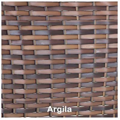 Jogo 6 Cadeiras E Mesa Vênus Para Area Externa Trama Argila