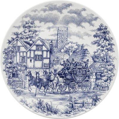 Kit 8 Pratos Rasos Biona Cena Inglesa Oxford Cerâmica 26cm