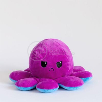 Polvo Reversível De Pelúcia 2 Em 1 Tiktok Azul E Roxo