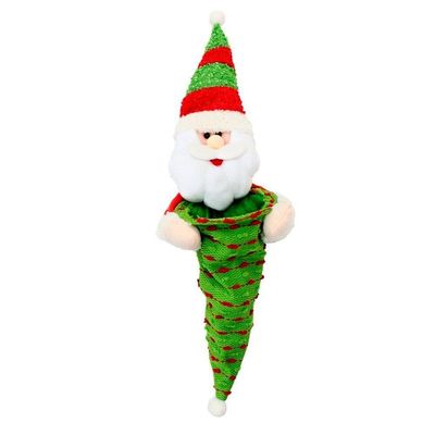 Decoração Enfeite árvore Natal Papai Noel Saco Natalino 54cm