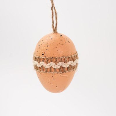 36 Ovos De Páscoa Branco E Bege Enfeite Decorativo Pendente