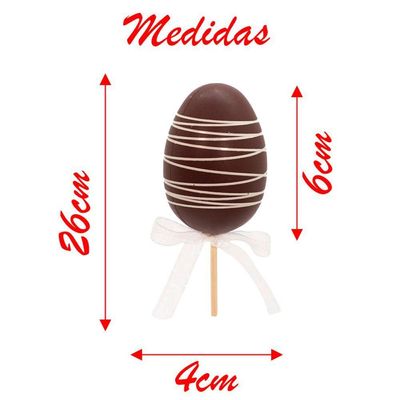 36 Ovos De Páscoa Chocolate Enfeite Decorativo Com Haste