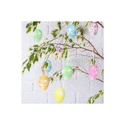 Enfeite Decorativo Páscoa 24 Ovos Pendentes Coloridos