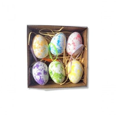 Enfeite Decorativo Páscoa 24 Ovos Pendentes Coloridos