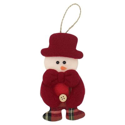 Kit 18 Peças Enfeite árvore Natal Pendente Papai Noel Boneco De Neve 14cm