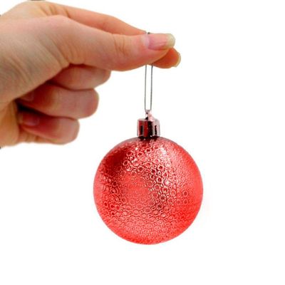 Kit 24 Bolas Enfeite Natalino árvore Natal 60mm Vermelho