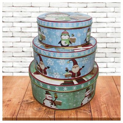 Conjunto De Latas Natalinas Turma Do Polo Norte Para Doces Chocolates