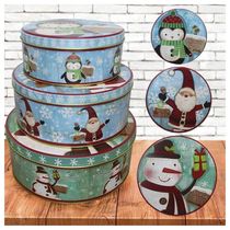 Conjunto De Latas Natalinas Turma Do Polo Norte Para Doces Chocolates