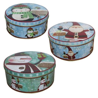 Conjunto De Latas Natalinas Turma Do Polo Norte Para Doces Chocolates