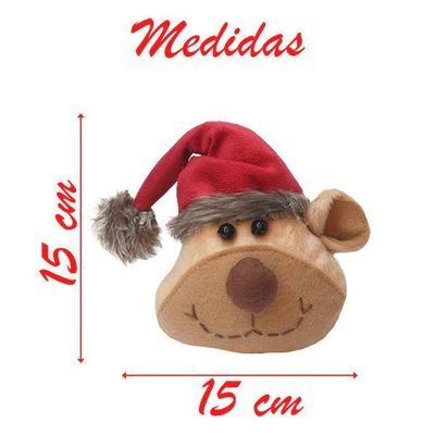 Enfeite Pendente Para árvore De Natal Ursinho 15cm 12 Unidades