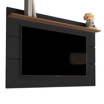 Painel Com Prateleira Vivare 1,8 Black-freijó - Giga