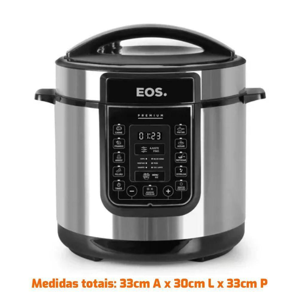Panela Pressão Elétrica Multiuso Inox 6l 220v Eos Com Concha Tramontina 220v