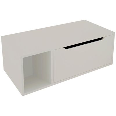 Balcao Gabinete Para Banheiro 1 Porta Bn3644 Branco Tecno Mobili Branco