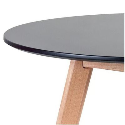Conjunto Mesa Leda 90 Cm Preta + 4 Cadeiras Leda Pretas