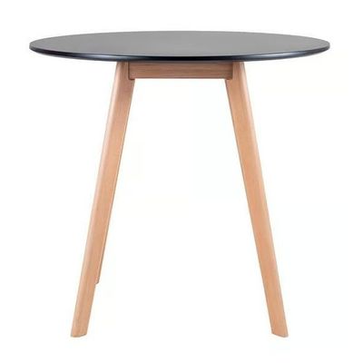 Kit - Mesa De Jantar Leda 90 Cm Preto + 2 Cadeiras Estofadas Leda Preto