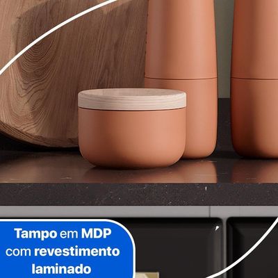 Balcão De Cozinha De Aço Triplo Telasul Diamante C/ Tampo Bco/pto