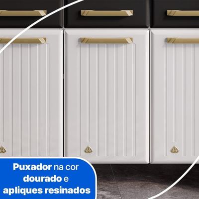 Balcão De Cozinha De Aço Triplo Telasul Diamante C/ Tampo Bco/pto