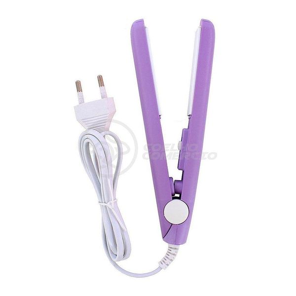 Mini Chapinha Prancha Portátil 17Cm Bivolt Profissional Roxo Bivolt