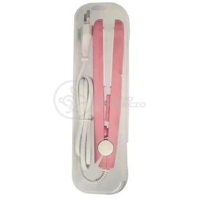 Mini Chapinha Prancha Portátil 17Cm Bivolt Profissional Rosa Bivolt