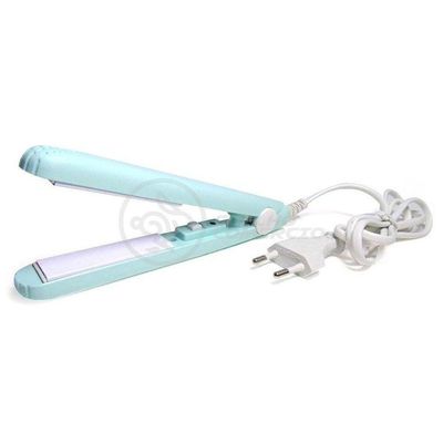 Mini Chapinha Prancha Portátil 17Cm Bivolt Profissional Azul Bivolt