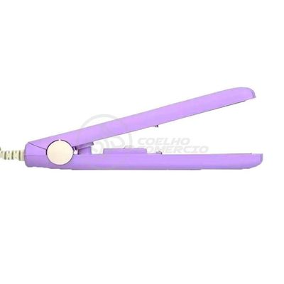 Mini Chapinha Prancha Portátil 17Cm Bivolt Profissional Roxo Bivolt