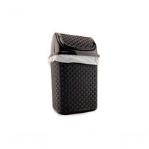 Kit Escorredor De Pratos + Lixeira Basculante 4,5l + Porta Detergente E Esponja Em Plástico Rattan