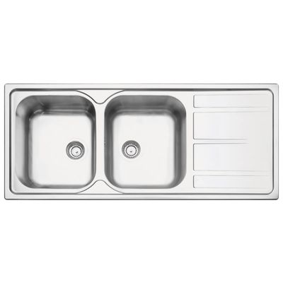 Cuba de Sobrepor Tramontina Marea 2C 34 Plus em Aço Inox Acetinado 116 x 50 cm