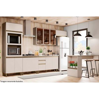 Paneleiro De Cozinha Connect C/ 3 Portas (2 Fornos) 71,5cm Off White - Henn