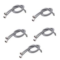 Engate Rabicho 80cm Monocomando 5 Unidades Par Misturador Mangueira Flexivel Torneira