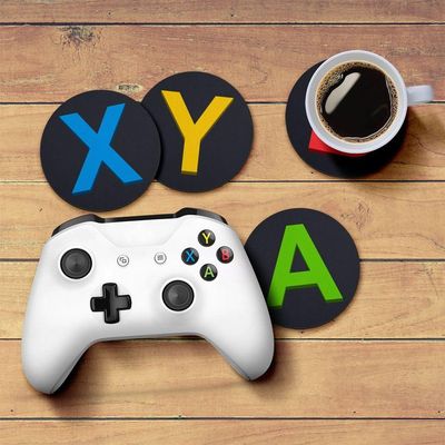 Jogo De Porta Copos Botões De Controle Abyx - 4 Peças