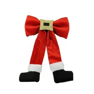 Laço De Natal 30x20cm Pernas Papai Noel Vermelho