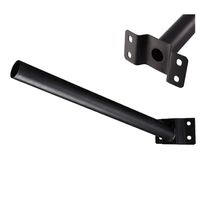 Suporte Barra Luminaria Solar Aço Pintura Eletrostatica Parede Poste Rua Segurança Iluminaçao Quinta