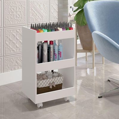 Mesa Auxiliar Manícure Pedicure Bancada Apoio Clínica Estética Porta Esmalte Salão Beleza Miriam