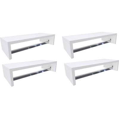 Kit 4 Cabideiros De Parede Branco