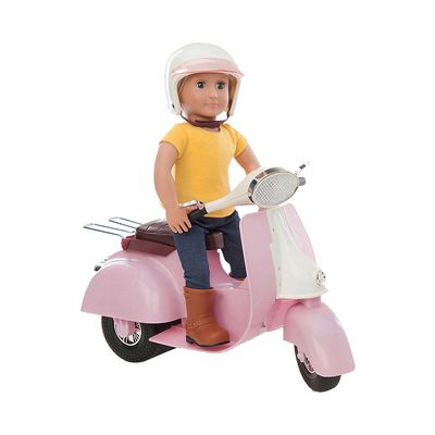 Lambreta Rosa com Capacete de Estrela - Our Generation