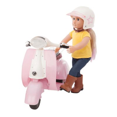 Lambreta Rosa com Capacete de Estrela - Our Generation