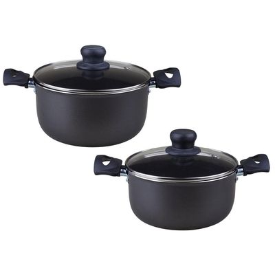 Conjunto de Panelas 7 Peças Antiaderente Pratic Rochedo Cinza