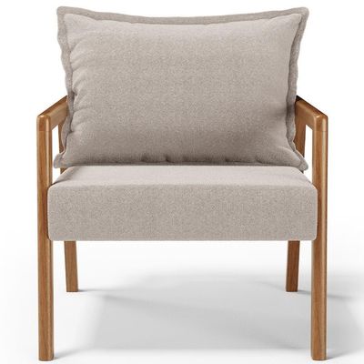 Kit 02 Poltronas Decorativa Para Sala De Estar Alícia B04 Bouclê Creme