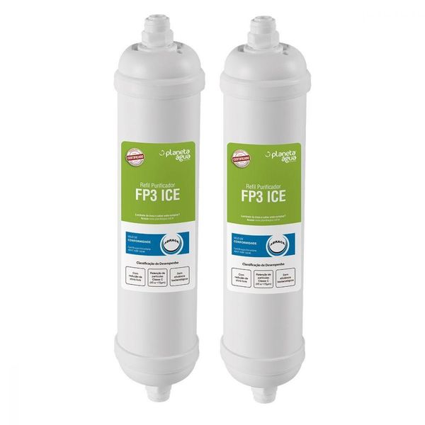 Kit 2 Refil Filtro Externo Planeta Água Fp3 Ice Geladeira