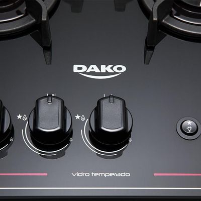 Fogão 5 Bocas Dako Magister Preto Tripla Chama Bivolt