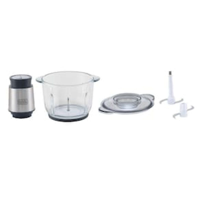 Miniprocessador Black+Decker MP300G Inox, 2 velocidades, 300W