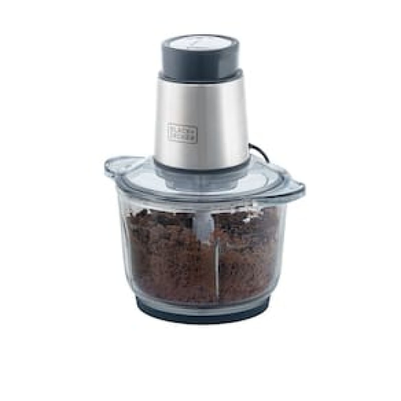 Miniprocessador Black+Decker MP300G Inox, 2 velocidades, 300W