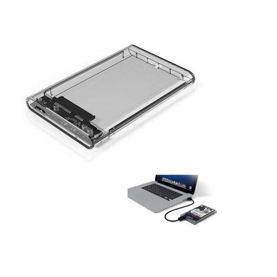Case para Hd 2.5 Sata Usb 3.0 Transparente Slim Externo